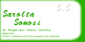 sarolta somosi business card